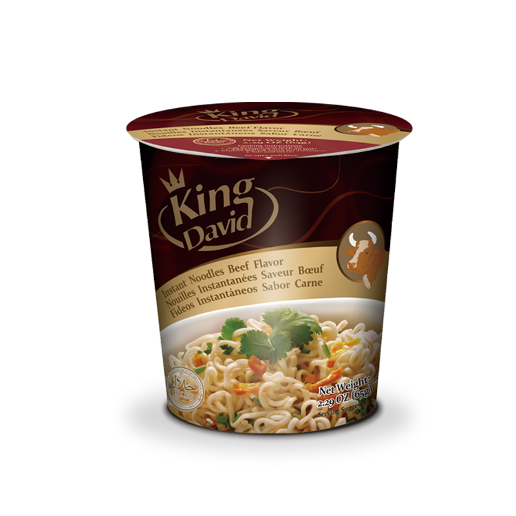 Instant vegan beef cup noodles